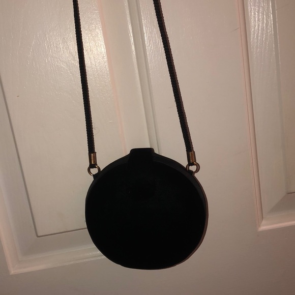 Black Velvet Circle Purse - Picture 1 of 2